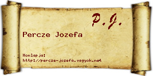 Percze Jozefa névjegykártya